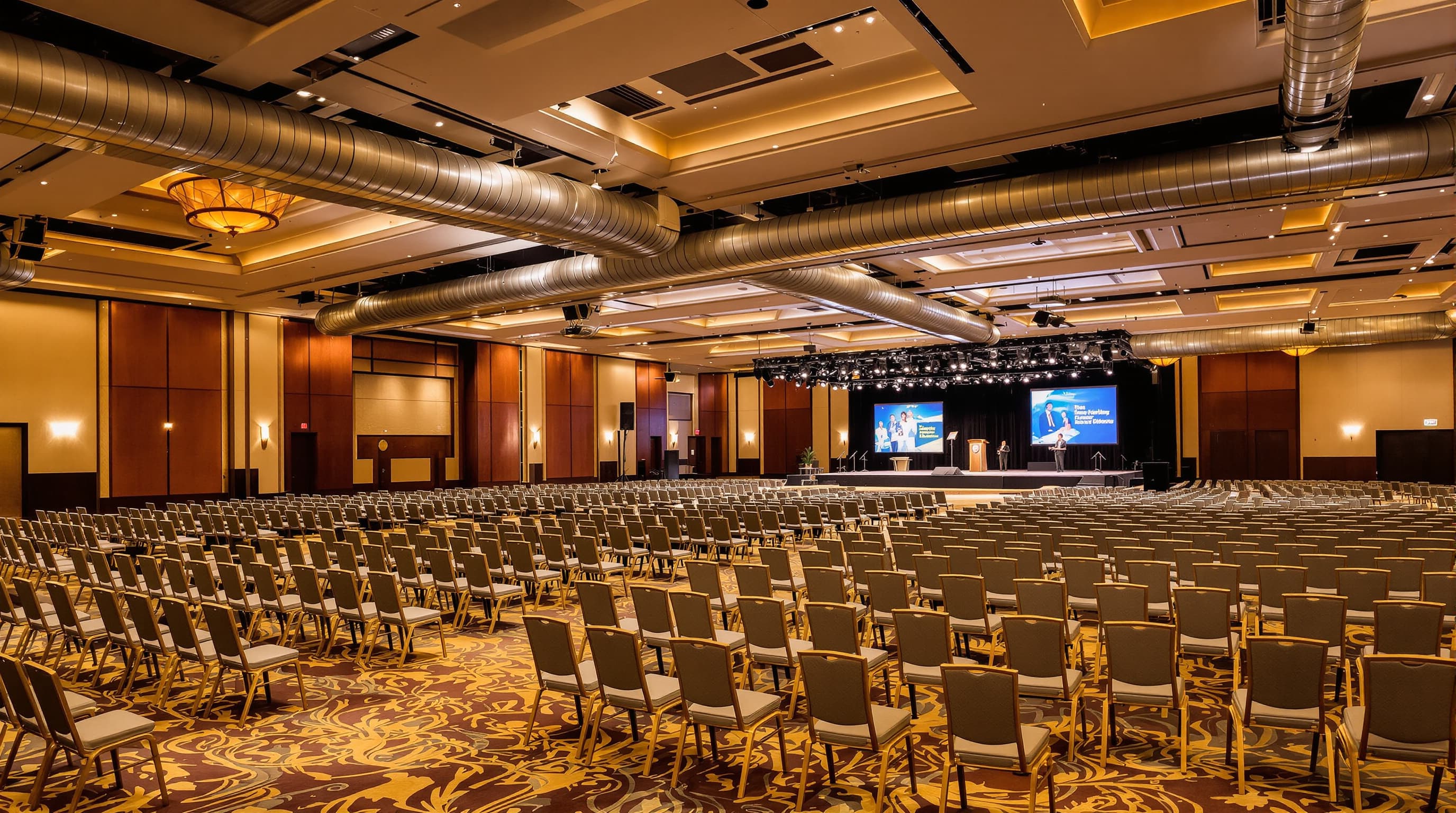 Salón de convenciones y eventos climatizado
